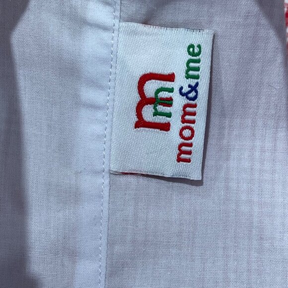 Mom & Me Smocked Christmas Longalls Overalls Baby Boy Size 3M Santa Reindeer - Picture 8 of 14